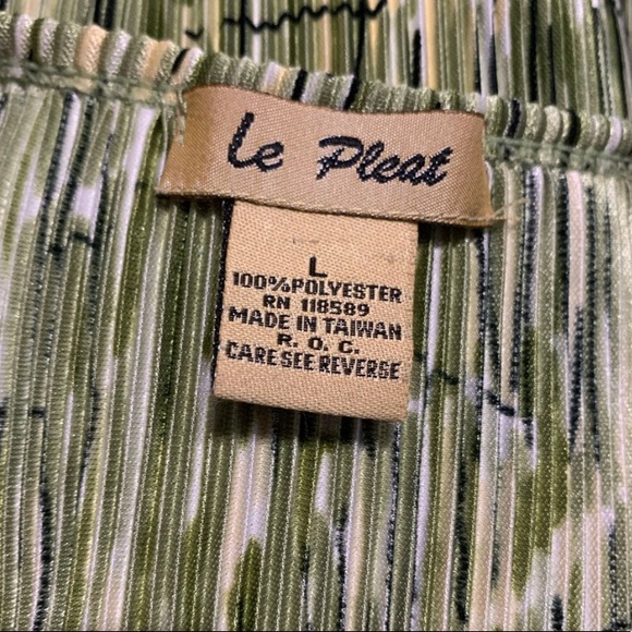 Green Ribbed Abstract Patterned Summer Tank Top - Picture 4 of 4